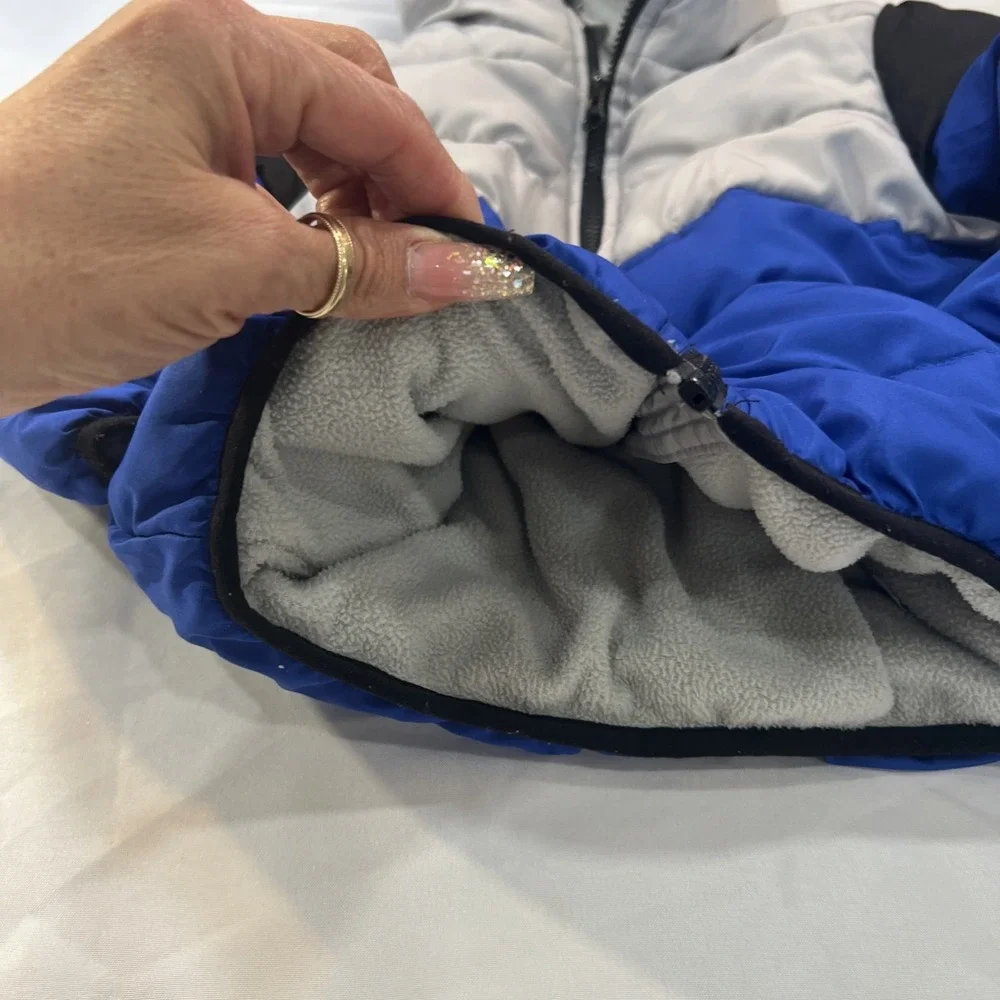 Jumping Beans Little Boys Blue Puffer Hoodie Jacket Size 5t Warm Packable Hangin
